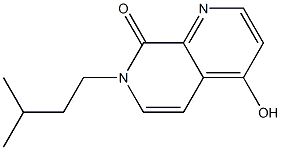 4-hydroxy-7-isopentyl-1,7-naphthyridin-8(7H)-one Struktur