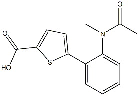 5-(2-(N-methylacetamido)phenyl)thiophene-2-carboxylic acid Struktur