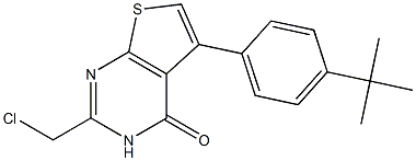 5-(4-tert-butylphenyl)-2-(chloromethyl)thieno[2,3-d]pyrimidin-4(3H)-one Struktur