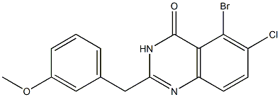 5-bromo-6-chloro-2-(3-methoxybenzyl)quinazolin-4(3H)-one Struktur