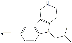 5-isobutyl-2,3,4,5-tetrahydro-1H-pyrido[4,3-b]indole-8-carbonitrile Struktur