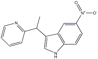 5-nitro-3-(1-(pyridin-2-yl)ethyl)-1H-indole Struktur