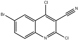 6-bromo-2,4-dichloroquinoline-3-carbonitrile Struktur