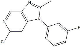 6-chloro-1-(3-fluorophenyl)-2-methyl-1H-imidazo[4,5-c]pyridine Struktur