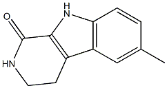 6-methyl-2,3,4,9-tetrahydro-1H-pyrido[3,4-b]indol-1-one Struktur