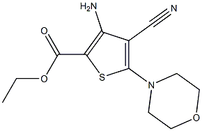 ethyl 3-amino-4-cyano-5-morpholinothiophene-2-carboxylate Struktur