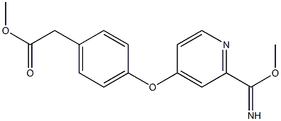 methyl 2-(4-(2-(imino(methoxy)methyl)pyridin-4-yloxy)phenyl)acetate Struktur