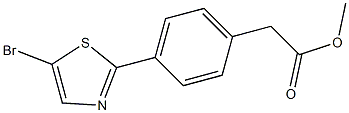 methyl 2-(4-(5-bromothiazol-2-yl)phenyl)acetate Struktur