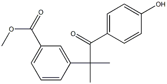 methyl 3-(1-(4-hydroxyphenyl)-2-methyl-1-oxopropan-2-yl)benzoate Struktur