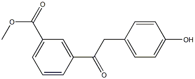 methyl 3-(2-(4-hydroxyphenyl)acetyl)benzoate Struktur