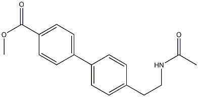 methyl 4'-(2-acetamidoethyl)biphenyl-4-carboxylate Struktur