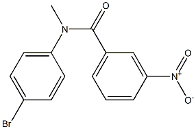 N-(4-bromophenyl)-N-methyl-3-nitrobenzamide Struktur