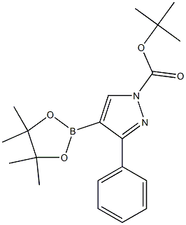 tert-butyl 3-phenyl-4-(4,4,5,5-tetramethyl-1,3,2-dioxaborolan-2-yl)-1H-pyrazole-1-carboxylate Struktur