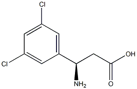 (R)-3-amino-3-(3,5-dichlorophenyl)propanoic acid Struktur