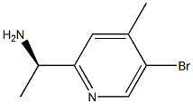 (R)-1-(5-bromo-4-methylpyridin-2-yl)ethanamine Struktur