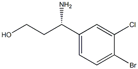 (S)-3-amino-3-(4-bromo-3-chlorophenyl)propan-1-ol Struktur