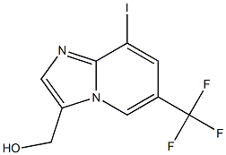 (8-Iodo-6-trifluoromethyl-imidazo[1,2-a]pyridin-3-yl)-methanol Struktur