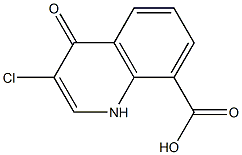 3-Chloro-4-oxo-1,4-dihydro-quinoline-8-carboxylic acid Struktur