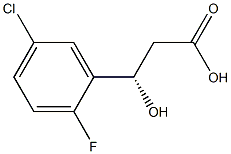 (S)-3-(5-chloro-2-fluorophenyl)-3-hydroxypropanoic acid Struktur