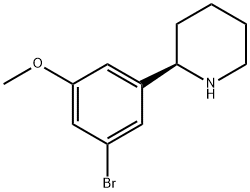 (2R)-2-(3-BROMO-5-METHOXYPHENYL)PIPERIDINE Struktur