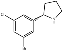 (2S)-2-(3-BROMO-5-CHLOROPHENYL)PYRROLIDINE Struktur