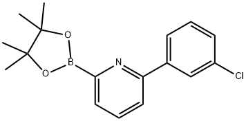 2-(3-chlorophenyl)-6-(4,4,5,5-tetramethyl-1,3,2-dioxaborolan-2-yl)pyridine Struktur