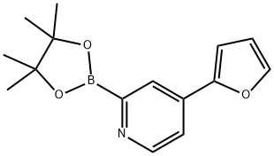 4-(furan-2-yl)-2-(4,4,5,5-tetramethyl-1,3,2-dioxaborolan-2-yl)pyridine Struktur