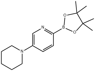 5-(piperidin-1-yl)-2-(4,4,5,5-tetramethyl-1,3,2-dioxaborolan-2-yl)pyridine Struktur