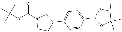 tert-butyl 3-(6-(4,4,5,5-tetramethyl-1,3,2-dioxaborolan-2-yl)pyridin-3-yl)pyrrolidine-1-carboxylate Structure