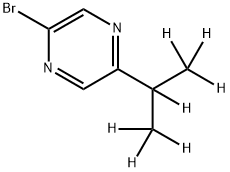 2-Bromo-5-(iso-propyl-d7)-pyrazine Struktur