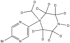 2-Bromo-5-[(N-methylpiperazin-d11)-1-yl]pyrazine Struktur