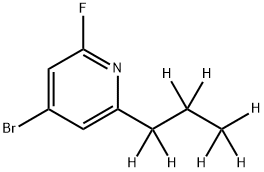 4-Bromo-2-fluoro-6-(n-propyl-d7)-pyridine Struktur