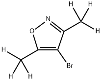 4-Bromo-3,5-(dimethyl-d6)-isoxazole Struktur