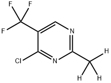 4-Chloro-5-trifluoromethyl-2-(methyl-d3)-pyrimidine Struktur