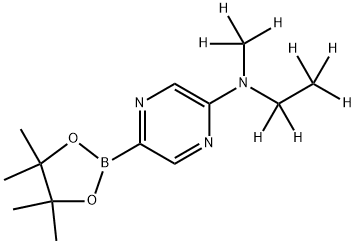 5-(Methylethylamino-d8)-pyrazine-2-boronic acid pinacol ester Struktur