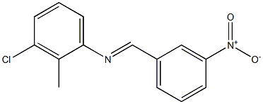 (3-chloro-2-methylphenyl)(3-nitrobenzylidene)amine Struktur