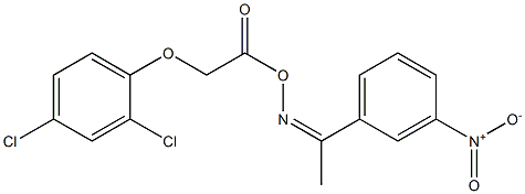 1-(3-nitrophenyl)ethanone O-[2-(2,4-dichlorophenoxy)acetyl]oxime Struktur