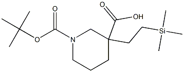 1-TERT-BUTYL 3-(2-(TRIMETHYLSILYL)ETHYL) PIPERIDINE-1,3-DICARBOXYLATE Struktur