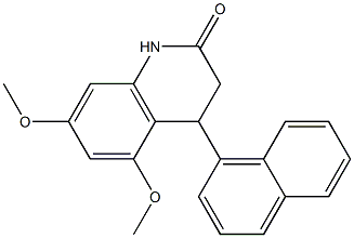 5,7-dimethoxy-4-(1-naphthyl)-3,4-dihydroquinolin-2(1H)-one Struktur