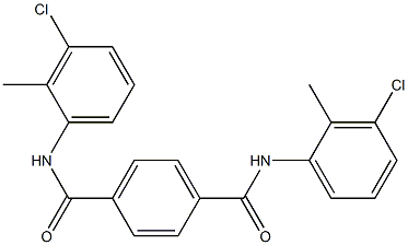 N,N'-bis(3-chloro-2-methylphenyl)terephthalamide Struktur