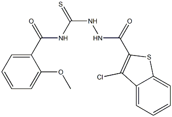 N-({2-[(3-chloro-1-benzothien-2-yl)carbonyl]hydrazino}carbonothioyl)-2-methoxybenzamide Struktur