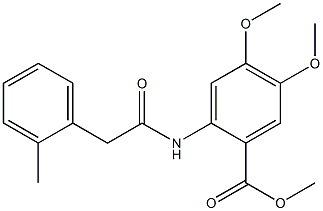 methyl 4,5-dimethoxy-2-(2-(o-tolyl)acetamido)benzoate Struktur