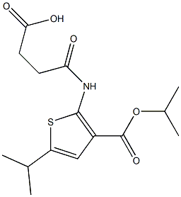 4-((3-(isopropoxycarbonyl)-5-isopropylthiophen-2-yl)amino)-4-oxobutanoic acid Struktur