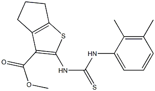 methyl 2-(3-(2,3-dimethylphenyl)thioureido)-5,6-dihydro-4H-cyclopenta[b]thiophene-3-carboxylate Struktur