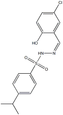 (Z)-N'-(5-chloro-2-hydroxybenzylidene)-4-isopropylbenzenesulfonohydrazide Struktur