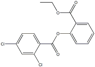 2-(ethoxycarbonyl)phenyl 2,4-dichlorobenzoate Struktur