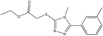 ethyl 2-((4-methyl-5-(m-tolyl)-4H-1,2,4-triazol-3-yl)thio)acetate Structure