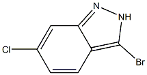 3-Bromo-6-chloro-2H-indazole Struktur