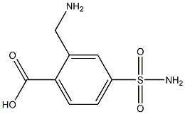 2-(aminomethyl)-4-sulfamoylbenzoic acid Struktur