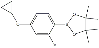 2-(4-cyclopropoxy-2-fluorophenyl)-4,4,5,5-tetramethyl-1,3,2-dioxaborolane Struktur